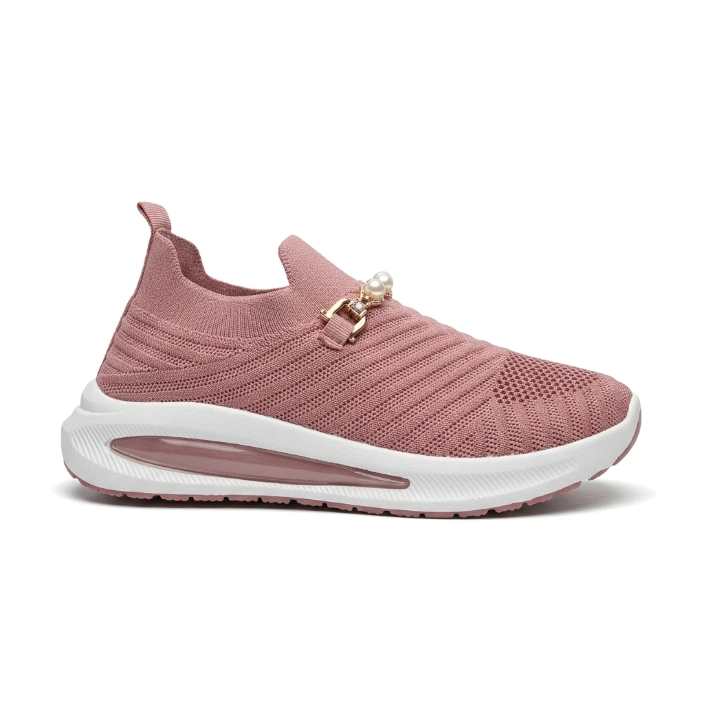 (AF16 PINK) Pearl Knit Sneaker - Pink