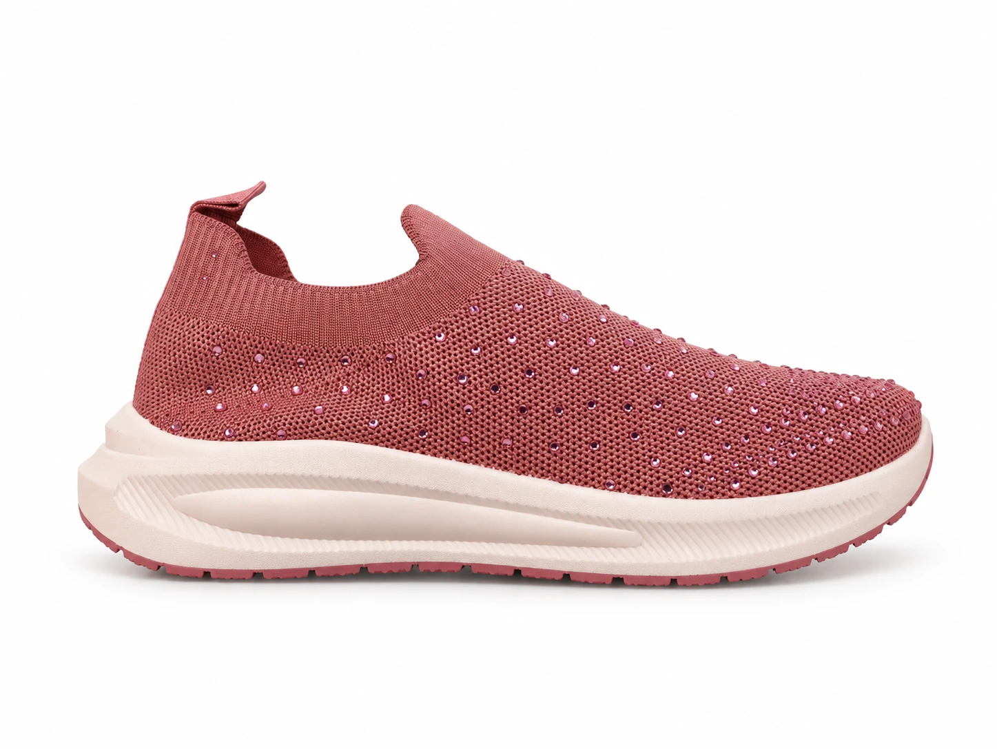 Rose Pink Knit Slip-On Sneaker