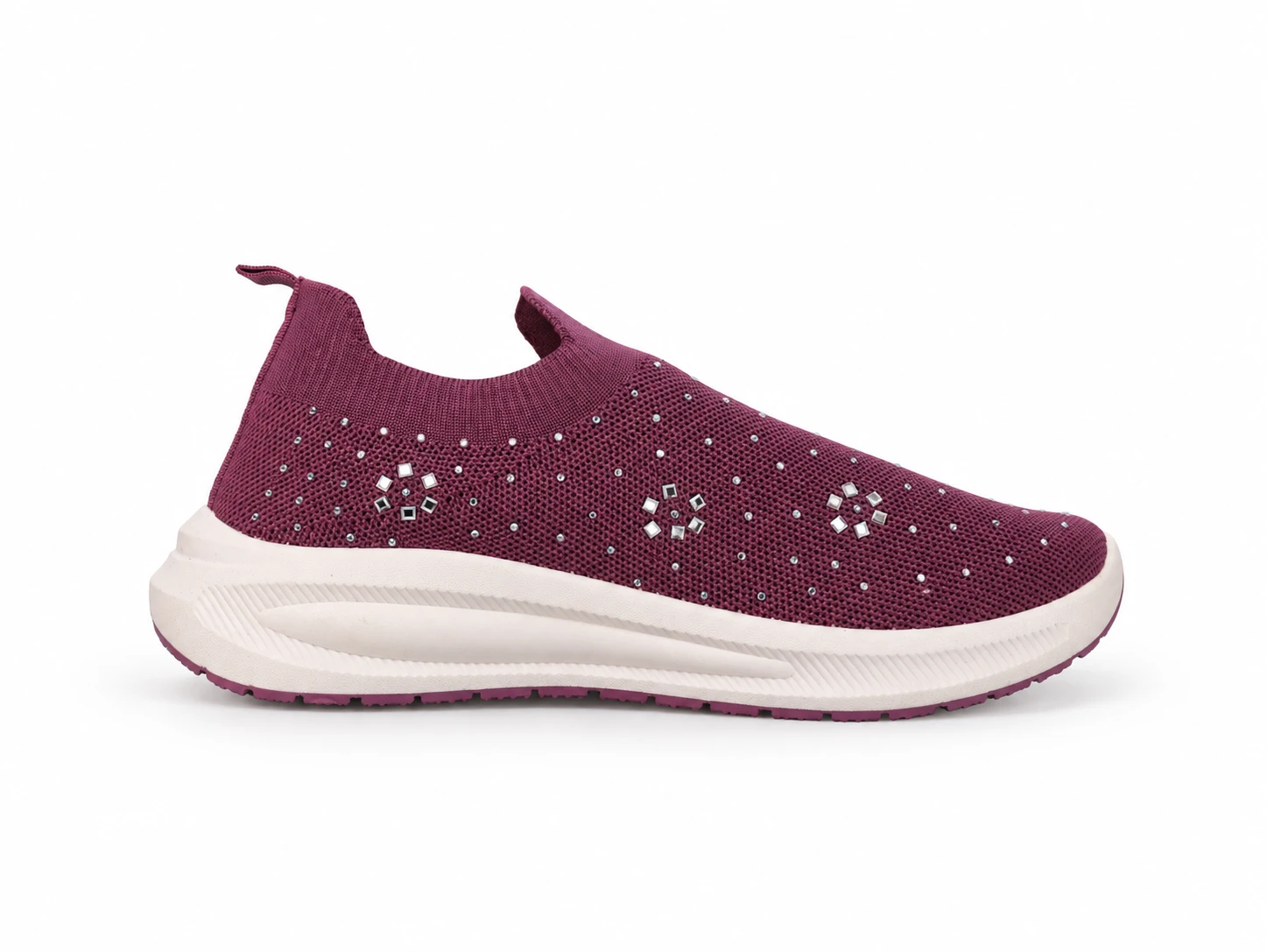 (AF8 PR) Purple Knit Slip-On Sneaker