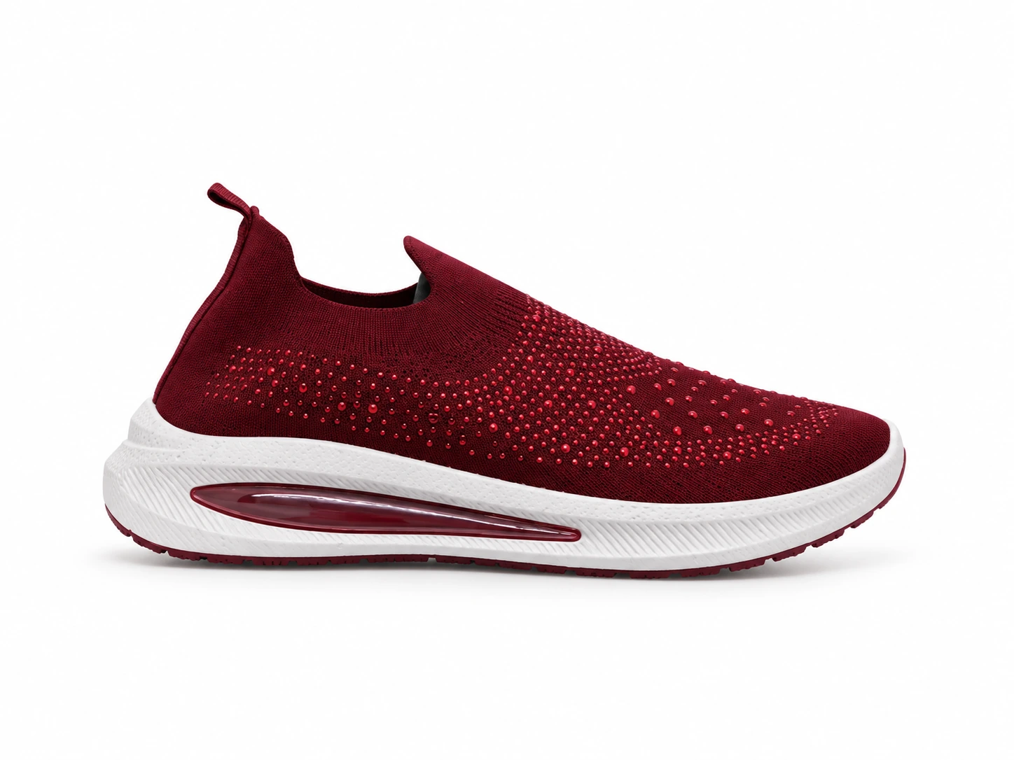 (AF2 MR) Maroon Textured Knit Sneaker