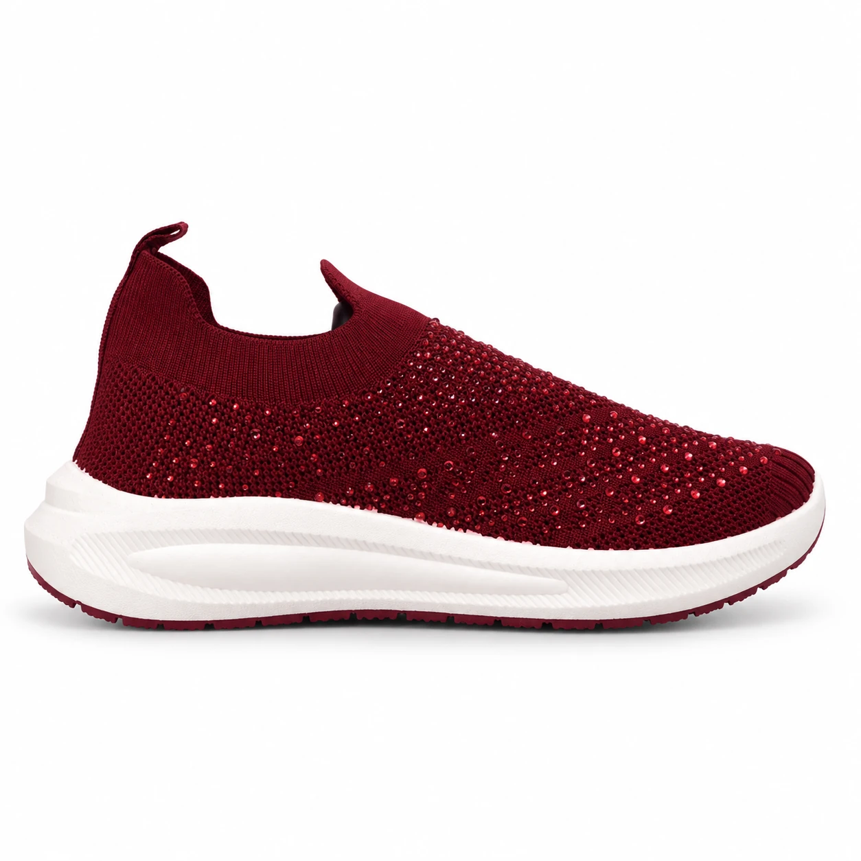 (AF13 MR) Maroon Knit Slip-On