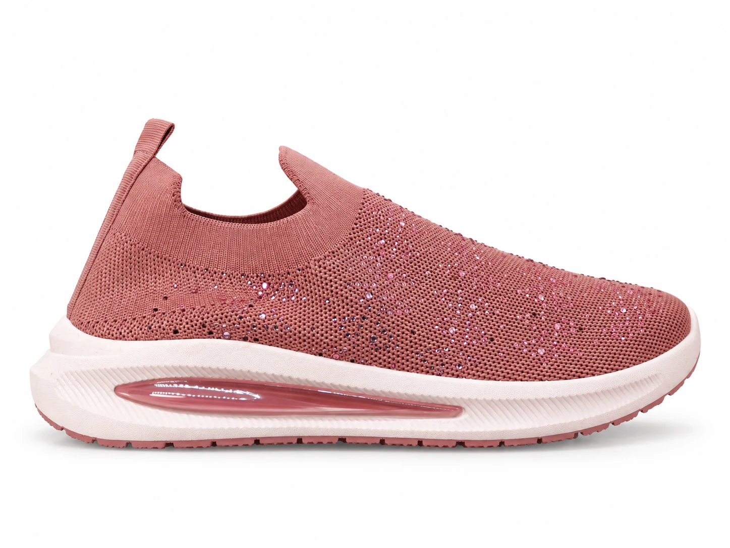 (AF3 PINK) Pink Sparkle Knit Slip-On